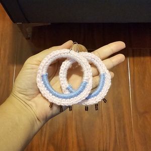 Handmade Crochet Hoop Earrings